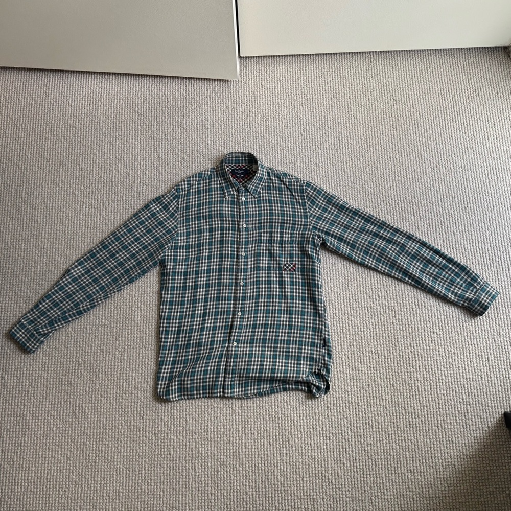 Paul Smith - green/teal checkered shirt - Small